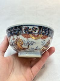 A Chinese famille verte covered bowl, a Dutch-decorated bowl, a gilt-bronze mounted pot-pourri vase and an Imari-style covered jug, Kangxi/Qianlong