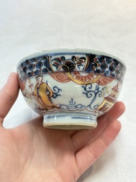 A Chinese famille verte covered bowl, a Dutch-decorated bowl, a gilt-bronze mounted pot-pourri vase and an Imari-style covered jug, Kangxi/Qianlong