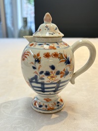 A Chinese famille verte covered bowl, a Dutch-decorated bowl, a gilt-bronze mounted pot-pourri vase and an Imari-style covered jug, Kangxi/Qianlong