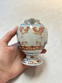 A Chinese famille verte covered bowl, a Dutch-decorated bowl, a gilt-bronze mounted pot-pourri vase and an Imari-style covered jug, Kangxi/Qianlong