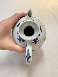 A Chinese blue and white ovoid jug after a Southern European example, Kangxi