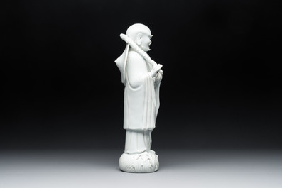 A Chinese Dehua blanc de Chine Damo, Dehua and He Chaozong 何朝宗 mark, 19th C.