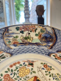 A large Chinese famille verte armorial 'Provinces' dish with the arms of Namur, Kangxi, ca. 1720