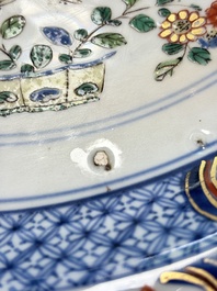 A large Chinese famille verte armorial 'Provinces' dish with the arms of Namur, Kangxi, ca. 1720