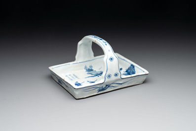 A Chinese blue and white ko-sometsuke basket, possibly Tianqi
