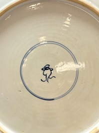 A rare Chinese Imari-style armorial dish with the arms of Ferrand for the French market, Kangxi, ca. 1715