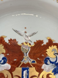A pair of Chinese armorial dishes with the arms of Valckenier of Amsterdam for the Dutch market, Yongzheng