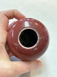 Four Chinese copper-red-glazed water pots, 19th C.
