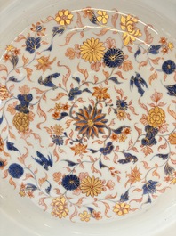 A large Chinese Imari-style armorial dish with the arms of Turner impaling Page for the English market, Kangxi, ca. 1718