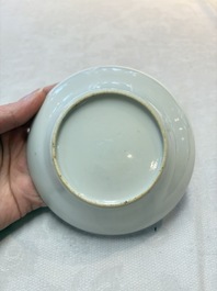 A fine Chinese famille rose 'Wu Shuang Pu' bowl and cover on saucer, 19th C.