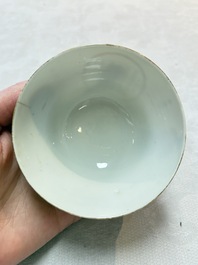 A fine Chinese famille rose 'Wu Shuang Pu' bowl and cover on saucer, 19th C.