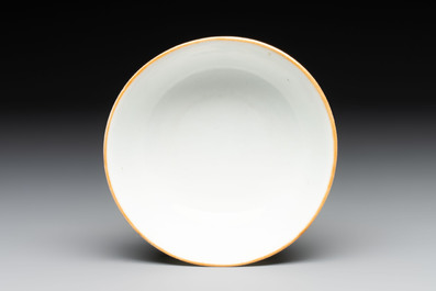 Three Chinese famille rose bowls, Tongzhi and Guangxu marks, 19th C.
