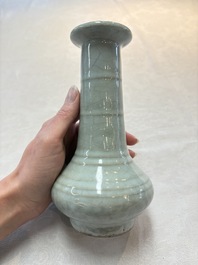 A Chinese Longquan celadon vase, possibly Yuan/Ming