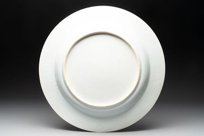 A large Chinese famille verte armorial 'Provinces' dish with the arms of Namur, Kangxi, ca. 1720