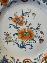 A pair of large Chinese famille rose 'Madame de Pompadour' dishes, Qianlong, ca. 1745