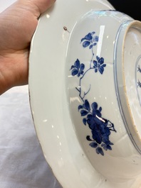 A Chinese blue and white 'Sense of Smell' dish for the European market, Kangxi mark and of the period