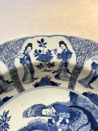 A Chinese blue and white 'Sense of Smell' dish for the European market, Kangxi mark and of the period