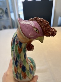 A rare pair of Chinese famille rose models of phoenixes, Qianlong