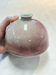 A Chinese peachbloom-glazed water pot or taibaizun, Kangxi mark and of the period