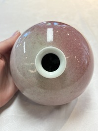 A Chinese peachbloom-glazed water pot or taibaizun, Kangxi mark and of the period