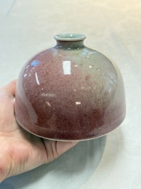 A Chinese peachbloom-glazed water pot or taibaizun, Kangxi mark and of the period