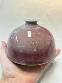 A Chinese peachbloom-glazed water pot or taibaizun, Kangxi mark and of the period