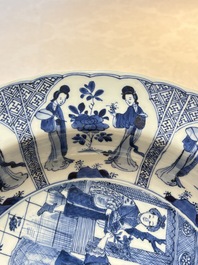 A Chinese blue and white 'Sense of Smell' dish for the European market, Kangxi mark and of the period