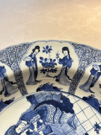 A Chinese blue and white 'Sense of Smell' dish for the European market, Kangxi mark and of the period