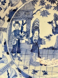A Chinese blue and white 'Sense of Smell' dish for the European market, Kangxi mark and of the period