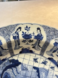 A Chinese blue and white 'Sense of Smell' dish for the European market, Kangxi mark and of the period