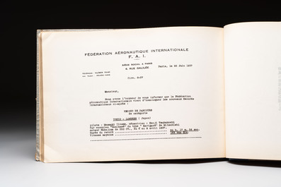 A Japanese commemorative album of the Tokyo&ndash;London Eurasia flight record, dated 1937