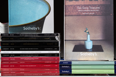 A collection of 38 Christie's, Bonhams and Sotheby's auction catalogues on Chinese and Asian art, 2002-2021