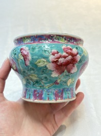 A Chinese famille rose bowl and a teapot for the Straits or Peranakan market, 19th C.