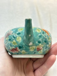 A Chinese famille rose bowl and a teapot for the Straits or Peranakan market, 19th C.