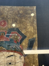 Vietnamese school: 'Two Portraits of Taoist Shamans Dao', ink and colour on parchment, 18/19th C.