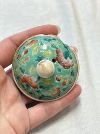 A Chinese famille rose bowl and a teapot for the Straits or Peranakan market, 19th C.