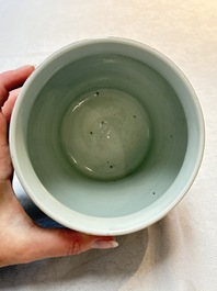 A Chinese famille rose turquoise-ground bowl for the Straits or Peranakan market, 19th C.