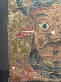 Vietnamese school: 'Two Portraits of Taoist Shamans Dao', ink and colour on parchment, 18/19th C.
