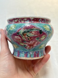 A Chinese famille rose bowl and a teapot for the Straits or Peranakan market, 19th C.