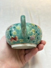 A Chinese famille rose bowl and a teapot for the Straits or Peranakan market, 19th C.