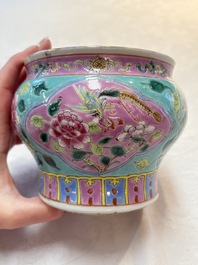 A Chinese famille rose turquoise-ground bowl for the Straits or Peranakan market, 19th C.
