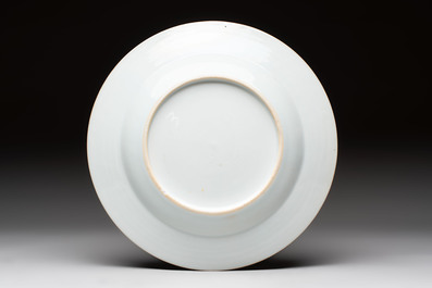A Chinese armorial soup plate with the coat of alliance of Boudaen Courten and Boudaert for the Dutch market, Yongzheng, ca. 1733-1735