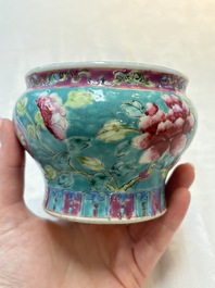 A Chinese famille rose bowl and a teapot for the Straits or Peranakan market, 19th C.