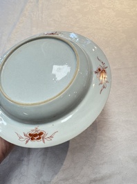 A pair of Chinese famille rose armorial soup plates with the arms of Wynne impaling Gosling for the English market, Yongzheng, ca. 1725