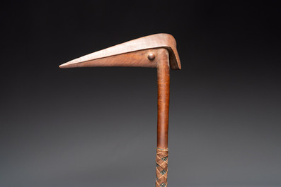 A rare wooden 'Porowa Ra Maru' or 'bird-head' club, Kanak peoples, New Caledonia, 19th C.