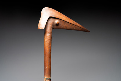 A rare wooden 'Porowa Ra Maru' or 'bird-head' club, Kanak peoples, New Caledonia, 19th C.