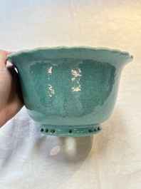 A Chinese robin's egg-glazed jardini&egrave;re, 19th C.