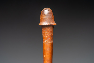 A rare wooden 'phallic' club, Kanak peoples, New Caledonia, 19th C.