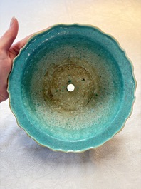 A Chinese robin's egg-glazed jardini&egrave;re, 19th C.