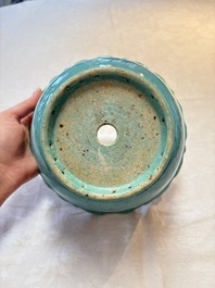 A Chinese robin's egg-glazed jardini&egrave;re, 19th C.